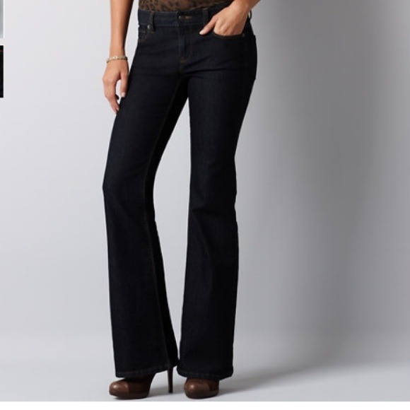 Petite Modern Flare Jeans Denim