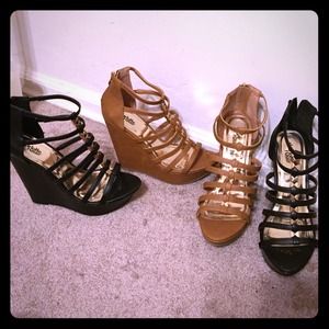 Wedge heels sold together or separately