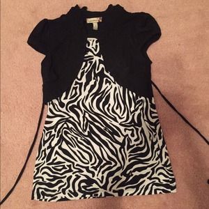 Zebra patterned top
