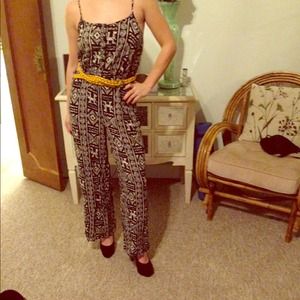 tribal print jumpsuit