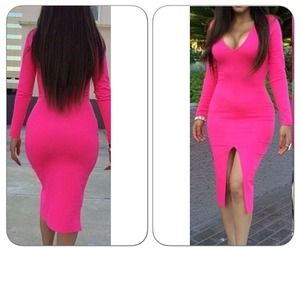 Sexy pink BODYCONE party dress