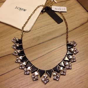 J.CREW BLACK AND STONE NECKLACE