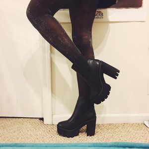 Cleated Sole Chelsea Boots