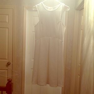White pleated dress