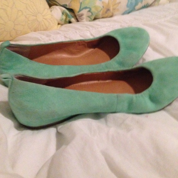 Mint Suede JCrew Flats - Picture 2 of 2