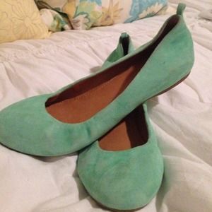 Mint Suede JCrew Flats