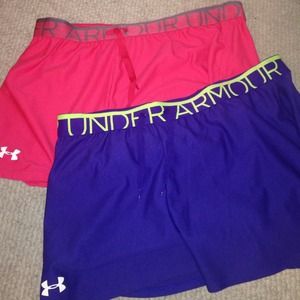 set of two under armour athletic shorts, 2 for $25
