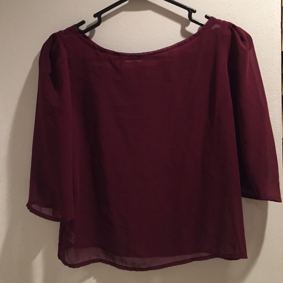 Burgundy Chiffon blouse
