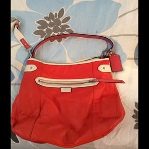 Orange Coach Hobo Bag