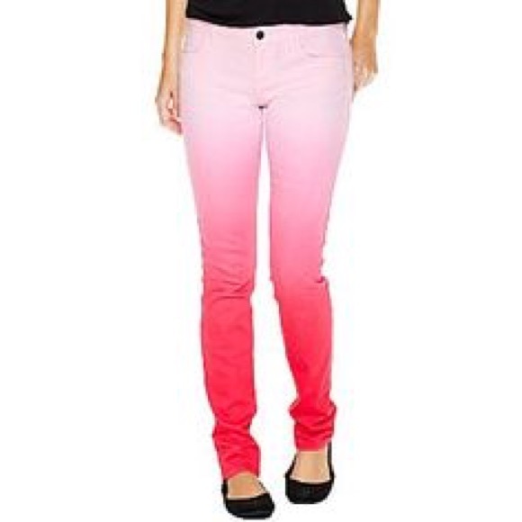 Pink Ombré Skinny Jeans