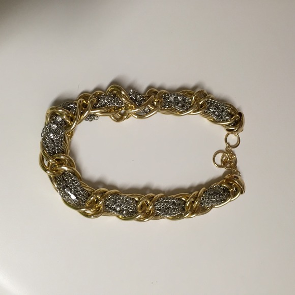 Gold and Silver statement necklace