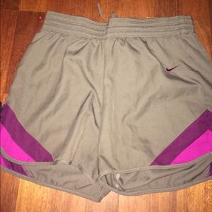 Nike grey with purple dri-fit shorts