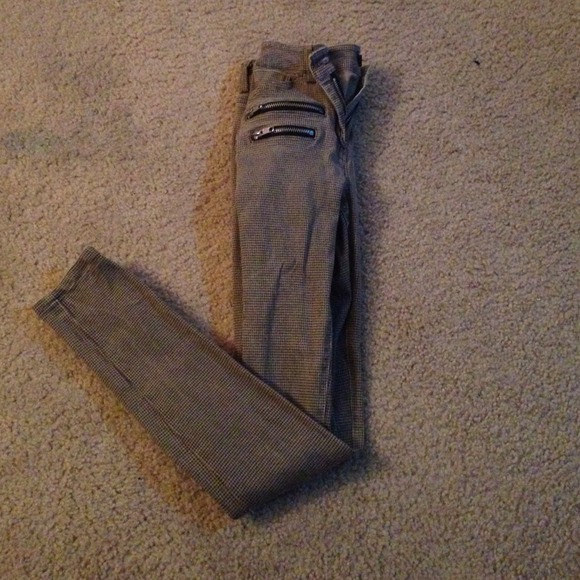 XXI plaid high waisted jeans