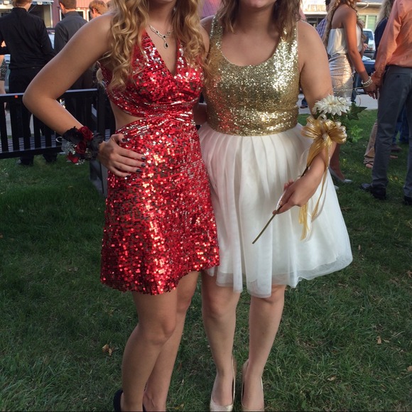 Red homecoming dress