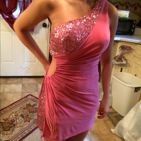 Hot pink homecoming dress
