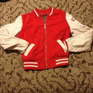 Mock letterman jacket