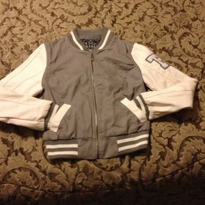 Mock letterman jacket