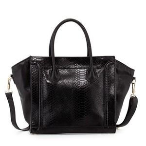 Bags - Black Reptile Print Tote! Bags - Black Reptile Print Tote!