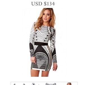 House of CB "Regan" tribal bodycon dress ON HOLD