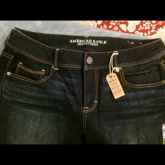 American Eagle 16 long NWT Dark wash stretch Jeans