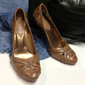 Cognac ALDO's heels