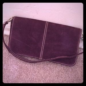 Purple suede Wilsons Hand Bag