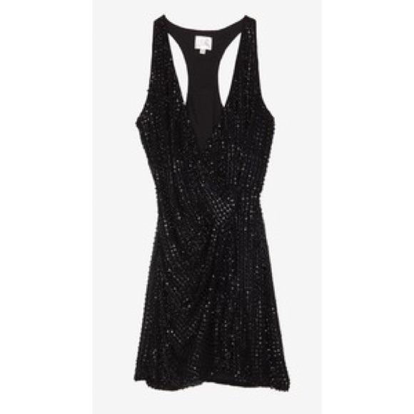 Parker exclusive racer back sequin wrap dress