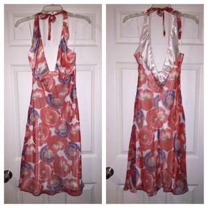 ABS floral halter dress
