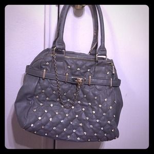 Grey studded purse