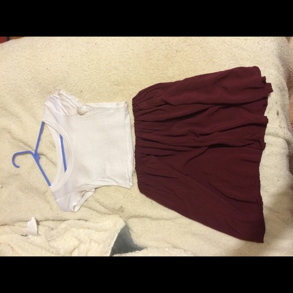 Brandy Melville skirt and top