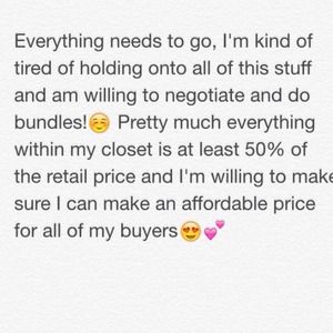 Please make me an offer or bundle things