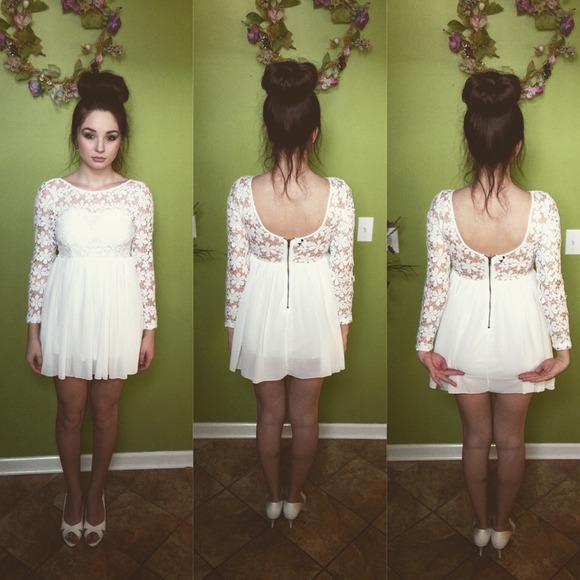 White lace dress