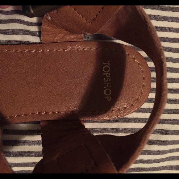 Topshop brown leather sandals - Picture 2 of 2