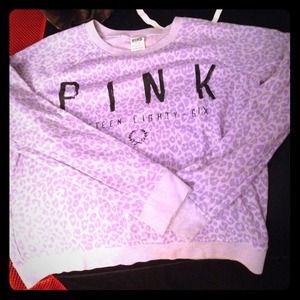 Purple cheetah pink fleece