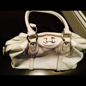 White patent MK bag