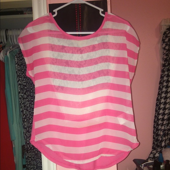 Pink striped shirt