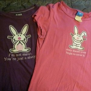 2 happy bunny shirts