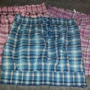 3 cute plaid tube tops