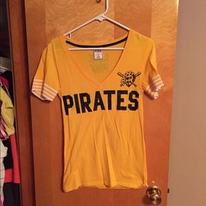 PINK pirates baseball tee