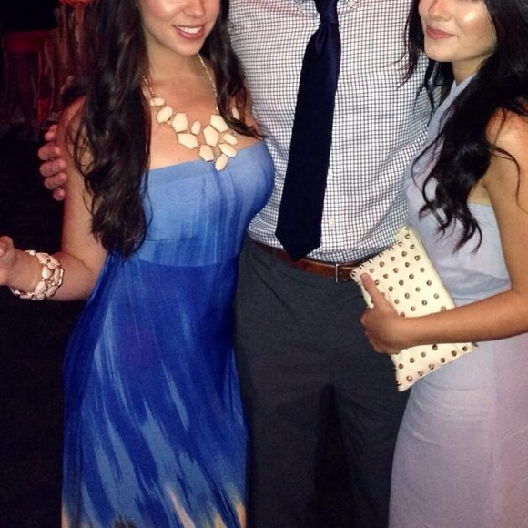 🚫TRADED🚫 Strapless maxi dress💙💛 - Picture 2 of 4