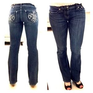 Miss Me Bootcut Jeans, Size 28, rhinestone pockets