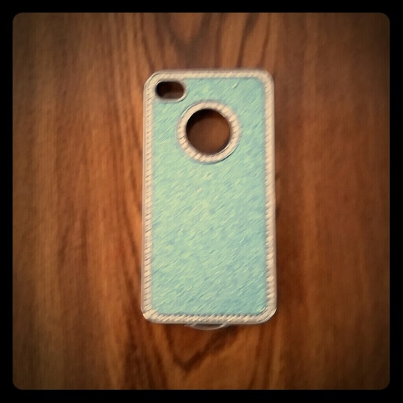 Blue sparkly iphone 4 case