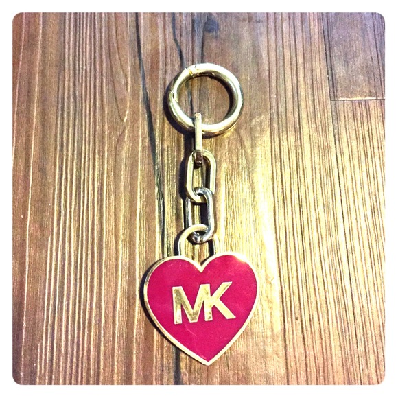 Michael Kors pink and gold keychain
