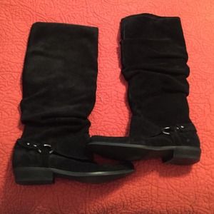 Franco Sarto black suede leather boots. Size 7!