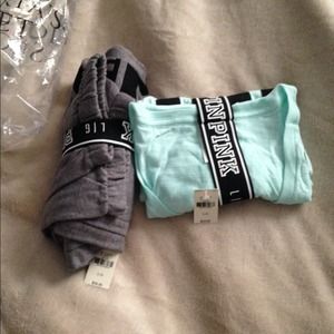 NWT sweatpants and v neck shirt