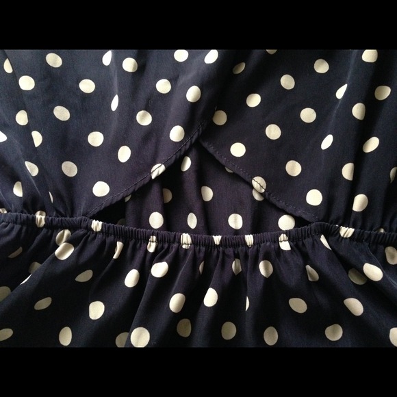 Navy blue/white polka dot tee - Picture 3 of 3