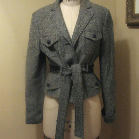 BCBG Max Azaria Tweed and Sequin blazer