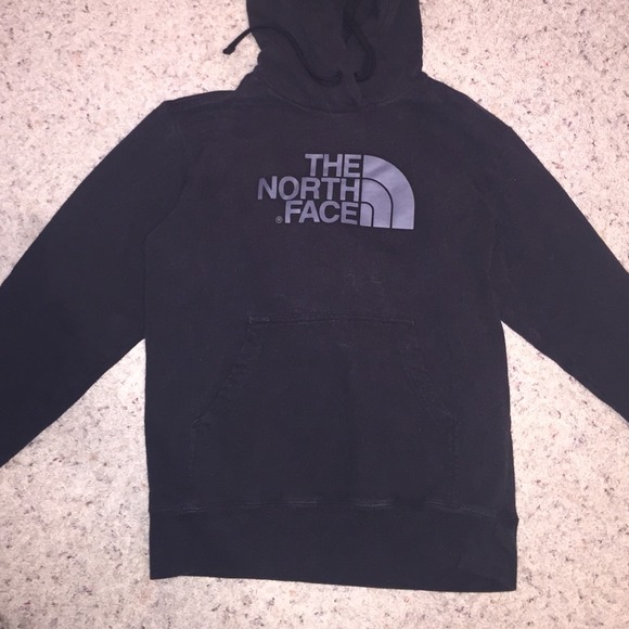 Black and grey Northface sweatshirt