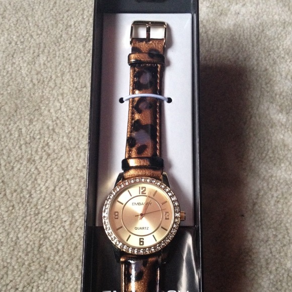 Patent Leather Leopard Print Watch