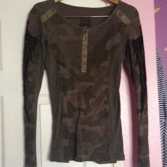 Miss Me Long Sleeve Army Design